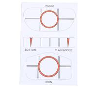 1 cinta adhesiva de golf para cara de palo de golf - Etiquetas adhesivas resistentes al agua para marcar la posición de golpe de la pelota en hierros, conductores de maderas, 76 x 40 mm, 69 x 44 mm