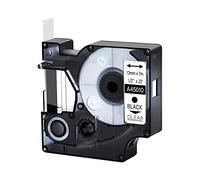 1 cinta de etiquetas compatible con DYMO D1 45010 S0720500 negro sobre transparente, 12 mm x 7 m, para Dymo LabelManager 160 210D 360D 420P 450D 500TS,LabelPoint 100 150 200 250 300, LabelWriter Duo