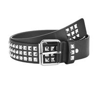 1 cinturón con remaches con accesorios góticos y punk para hombres y mujeres, cinturón ajustable, accesorios de moda para hombres y mujeres (115 cm), Negro , 115 cm