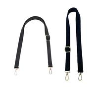 1 cinturón de cuero, 1 cinturón de lona, correa de bolso negra, correa de bolso de cuero negro, asa de bolso de cuero, extensor de correa de bolso