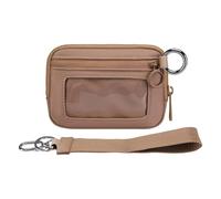 1. Cinturón de fitness ligero resistente al agua con múltiples bolsillos, unisex, deportiva, para correr, senderismo, viajes, bolsa de deporte de poliéster manos libres, Brown, Talla única