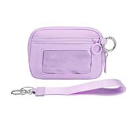 1. Cinturón de fitness ligero resistente al agua con múltiples bolsillos, unisex, deportiva, para correr, senderismo, viajes, patrón a cuadros unisex, morado claro, Talla única