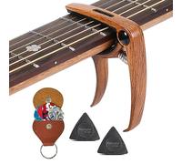 1 clip de afinación de guitarra, 2 púas esmeriladas, 1 bolsa de almacenamiento con 4 púas, clip de afinación de metal, cejilla multifunción, accesorios de afinación de guitarra, apto para guitarra