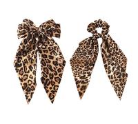 1 Clip Para El Cabello Con Estampado De Leopardo Y 1 Corbata Para El Cabello Con Estampado De Leopardo, Accesorios Para El Cabello Vintage, Accesorios Para El Cabello