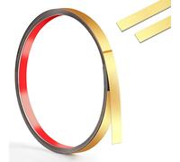 1 cm - 300 cm Molduras Decorativas Pared, Autoadhesivo Moldura Adhesiva Acero Inoxidable, Flexible Moldura Adhesiva Dorado Metalizado Para Marco De Espejo, Techo De Techo, Azulejo (Oro)