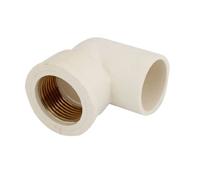 1 cm PT latón rosca hembra de PVC-U tubería codo conector acoplador Beige