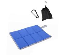 1 CojíN De Asiento con 1 Bolsa De Almacenamiento Y 1 MosquetóN, CojíN De Asiento Impermeable, CojíN De Asiento Plegable, Adecuado para Acampar Al Aire Libre, Picnic En El Parque (Azul)