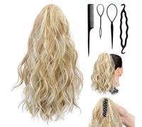 1 Cola De Caballo Y 4 Horquilla Negra, Peluca Para Mujeres, Accesorios De Peinado, Extensión De Cola De Caballo.