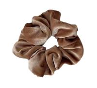 1 coletero de terciopelo para mujer, retro, elástico, suave, con banda elástica, para mujeres y niñas, café claro