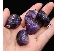 1 colgante de ágata de cristal irregular, piedra preciosa Natural, amatista, ópalo, dijes, collar,Amatista