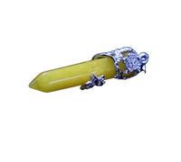 1 collar hexagonal natural de amatista, colgante de rosa de plata retro y flor de ciruelo con cadena, talla única, Piedra, Ágata