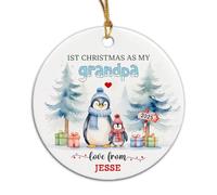 1º como Mi Abuelo Adornos Navideños Lindos Decoraciones Navideñas Creativa Colgante De Navidad para Hogar Recuerdo Fiestas