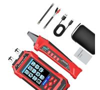 1 comprobador de red completo que incluye medidor de luz de productor de tono y lector de cables para cableado Ethernet, probador de comprobación poeta