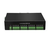 1 concentrador RS485 de grado industrial tipo aislamiento RS485 bidireccional RS485 servidor de 1 entrada y 16 salidas