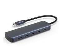 1 concentrador USB C pequeño 5 en 1, estación de acoplamiento USB C de 10 Gbps, divisor USB C y puerto único para un flujo de trabajo eficiente