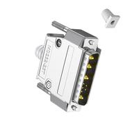 1 conector D-Sub mixto de 30 amperios 9W4 macho y hembra 5+4D-SUB Pin Power Mixed Secure PCB Mount con transmisión estable, enchufe chapado en oro
