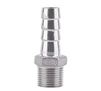 1 conector de manguera de púas de rosca adaptador dfe de de manguera de acero inoxidable SS304 de 1/8 "~ 3/4"(3/8 x 12 mm)