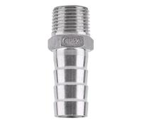 1 conector de manguera de púas de rosca adaptador dfe de de manguera de acero inoxidable SS304 de 1/8 "~ 3/4"(1/2 x 19 mm)