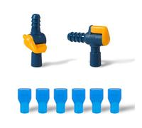 1 Conector de Manguera Recto y 1 Conector de Manguera Acodado, 6 Repuestos de Válvula de Mordida para Camelbak, Accesorios de Repuesto para Camelbak (Conector Recto + Conector en Ángulo)