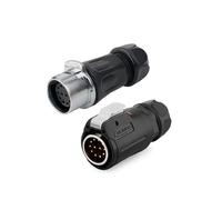 1 conector industrial M24 IP68 impermeable GEN3 núcleo de goma 10 12 19 24 pines conector rápido a presión (juego C, 24P)