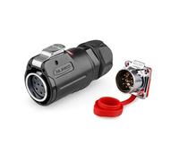 1 conector industrial M24 IP68 impermeable GEN3 núcleo de goma 10 12 19 24 pines conector rápido a presión (juego D, 10P)