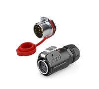 1 conector industrial M24 IP68 impermeable GEN3 núcleo de goma 10 12 19 24 pines conector rápido a presión (juego E, 12P)