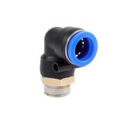 1 conector neumático en forma de L PL OD 4/6/8/10/12 mm, tubo de manguera M5 6 1/8 1/4 3/8 1/2, rosca de codo de aire, acoplamiento rápido.(PL16,02)