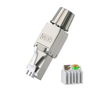 1 Conector RJ45 for UTP CAT6A/CAT6/CAT5E, no Requiere crimpadora for Internet RJ 45(Brown)