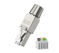 1 Conector RJ45 for UTP CAT6A/CAT6/CAT5E, no Requiere crimpadora for Internet RJ 45(Gold)