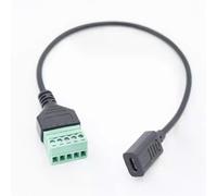 1 conector USB C USB 3.1 tipo C hembra a conector de tornillo de 5 pines con adaptador de terminal sin