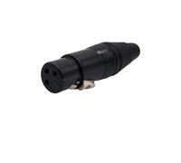 1 conector XLR de audio for micrófono, conector de altavoz de 3 pines, conector de micrófono de color macho y hembra(All black female)