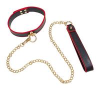 1 Conjunto De Collares Para Adultos, Collares De Cuero Pu, Juguetes De Pareja, Collares Ajustables, Collares Simples.