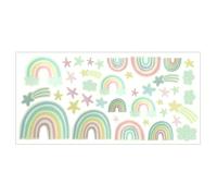 1 Conjunto De Nubes De Arco Iris Y Estrellas Pegatinas De Pared Fluorescentes, Pegatinas Autoadhesivas, Decoraciones De Pared, La Sala De Estar Y Las Salas De Aprendizaje.