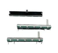 1 consola de mezcla de potenciómetro dual deslizante directo de 75 mm, recorrido del empujador, longitud del eje del potenciómetro de 60 mm(50K Ohm)