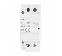 1 contactor CC GYHC, Bobina de 24 V CC, 2 Polos, 220 V, 63 A, 2 NA, 2 NC, 1 NA, 1 NC, contactor automático for Uso doméstico, Tipo riel DIN.(2P 63A 2NC DC24V)