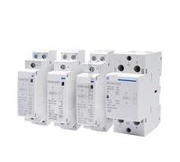 1 contactor modular de CA for uso doméstico NCH8, 220 V, 230 V, 400 V CA, 20 A, 25 A, 40 A, 63 A, 1 NA, 1 NC, 2 NA, 2 NC, 4 NA, 2 fases.(NCH8-20,2NO2NC)