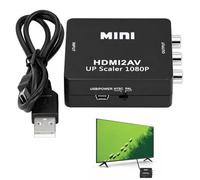 1 convertidor HDMI a RCA, adaptador HDMI a AV,1080P adaptador HDMI RCA con cable de alimentación USB, para Xbox 360/One, PlayStation 3/4/5, DVD, Android TV Box, Fire Stick, Roku.