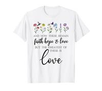 1 Corinthians 13:13 Bible Verse Christian Faith Hope Love Camiseta