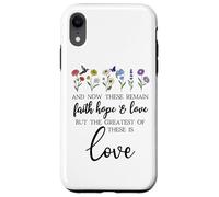1 Corinthians 13:13 Bible Verse Christian Faith Hope Love Carcasa para iPhone XR