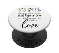 1 Corinthians 13:13 Bible Verse Christian Faith Hope Love PopSockets PopGrip Adhesivo