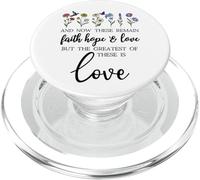 1 Corinthians 13:13 Bible Verse Christian Faith Hope Love PopSockets PopGrip para MagSafe