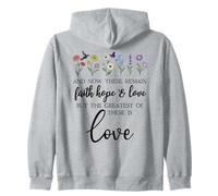1 Corinthians 13:13 Bible Verse Christian Faith Hope Love Sudadera con Capucha