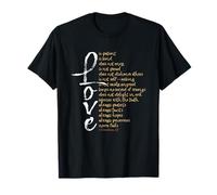1 Corintios 13 versículo de la Biblia Love is Patient Love is Kind Camiseta