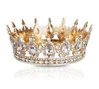 1 corona de cristal para mujer, tiara vintage para mujer, tiara brillante, diadema de novia, accesorio para el pelo, tiara de cristal, princesa, corona de cumpleaños, para novia, boda, baile de