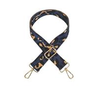 1 correa ajustable para el hombro, correa de hombro con hebilla dorada, correa de hombro de repuesto para bolso de mano, diseño de leopardo azul oscuro, adecuado para bolsos, bolsos de cámara
