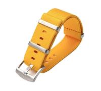 1 Correa de 20 mm o 22 for Swatch, Unisex, Lona Tejida, Compatible con Relojes MoonSwatch(Yellow,22mm)