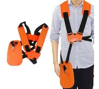 1 correa para cortacésped (naranja), correa de nailon de doble hombro, resistente correa para cortacésped de jardín, herramientas de jardinería.