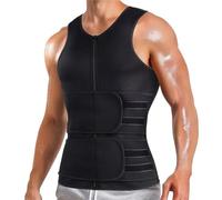 1 corsé for hombre, entrenador de cintura, chaleco moldeador adelgazante for hombre, correa con cremallera, camiseta sin mangas correctora for abdomen, ropa moldeadora de fitness Para Entrenamiento Fí