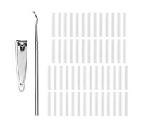 1 Cortaúñas, 1 Recogedor De Uñas, 50 Piezas De Alisador De Uñas En Línea, Almohadillas De Relleno Para Uñas De Los Pies, Juego De Levantamiento De Uñas De Los Pies.