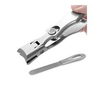 1 cortaúñas de acero inoxidable duradero profesional resistente para personas mayores, ultra afilado, alemán para grosor (2 unidades, plateado)